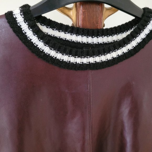 Marc Cain Faux Leather and Knit Top US 8 - Picture 3 of 12